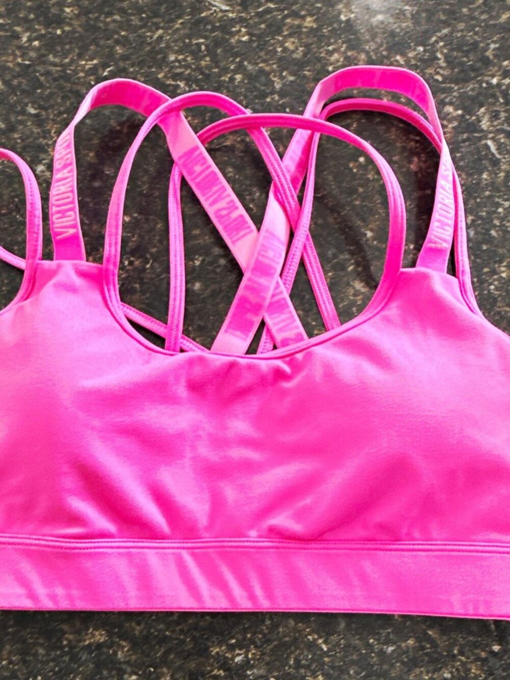 Victoria Sport Women's S Pink Strappy Crossback Pullover Sports Bra